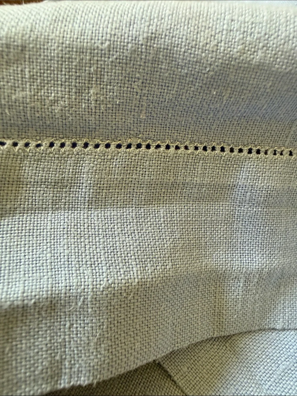Blue linen rectangular tablecloth 80”x62”